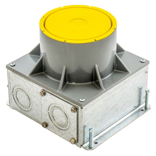 Hubbell Wiring Device - Hubbell CFBS1R4SFB S1R FB 4 STAMPED STEEL FLOOR BOX