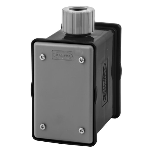 Hubbell Wiring Device - HWDK HBLPOB1BK PORTABLE OUTLET BOX,