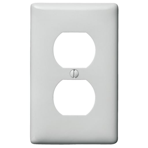 Hubbell Wiring Device - Hubbell NP8OW WALLPLATE, 1-G, 1) DUP, OW