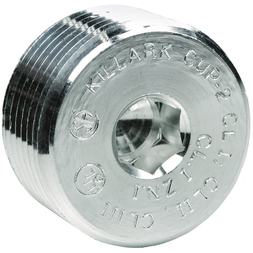 Killark - Killark CUP-1-1/2" Aluminum, Threaded Insert Plug
