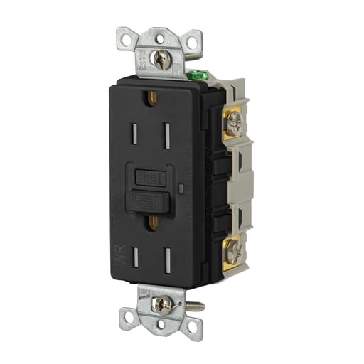 Hubbell Wiring Device - HWDK GFRTW15BLK 15A 125VAC COMM TRW