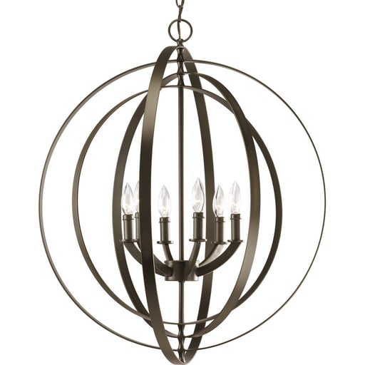 Progress Lighting - Progress P3889-20 Equinox Collection Six-Light Foyer Pendant