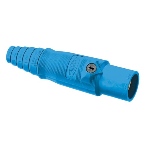Hubbell Wiring Device - Hubbell HBL400MBL Single Pole, 400A Male Plug, BLUE
