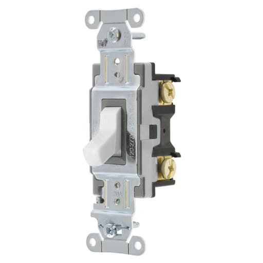 Hubbell Wiring Device - Hubbell CS120-W 20A 120/277V SP Toggle Switch. Spec Grade Commercial Series - White