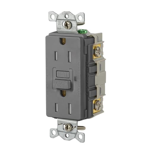 Hubbell Wiring Device - HWDK GFRTR15GRY 15A 125VAC COMM TR