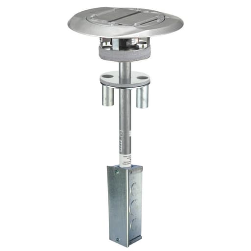 Hubbell Wiring Device - Hubbell S1PT4X4ALJ 4 Inch Aluminum 1-Piece Fire Rated Poke-Through Device with Junction Box