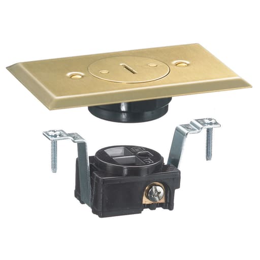 Hubbell Wiring Device - Hubbell Wiring Devices RF151DTR 125 Volt 15 Amp Brass Type TR Single Display Receptacle