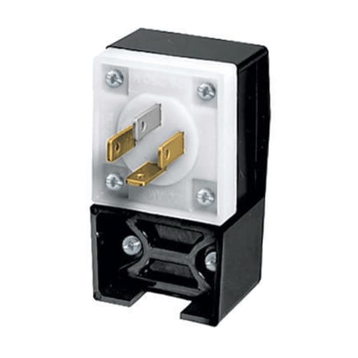 Hubbell Wiring Device - Hubbell HBL7251C 20 Amp 120/208 VAC 4-Pole 4-Wire NEMA 18-20P Black Straight Blade Plug