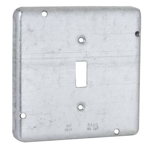 Raco Manufacturing - Raco 870RAC 4-11/16" Square Exposed Work Cover, 1 Toggle Switch