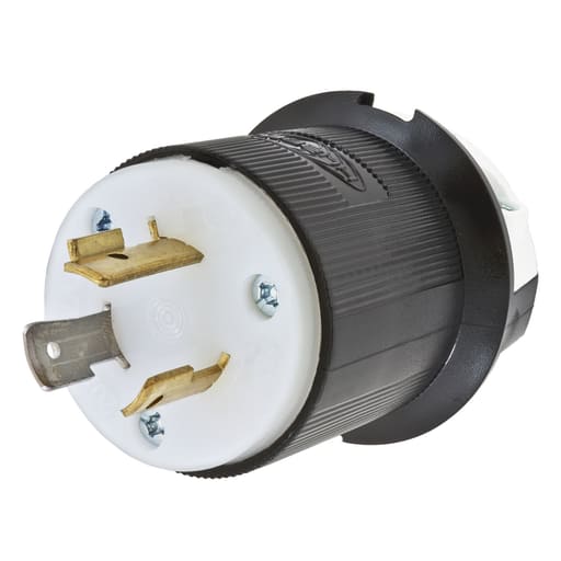 Hubbell Wiring Device - Hubbell HBL2331 20A 277V AC Twist-Lock INSULGRIP Black Nylon Plug, Straight