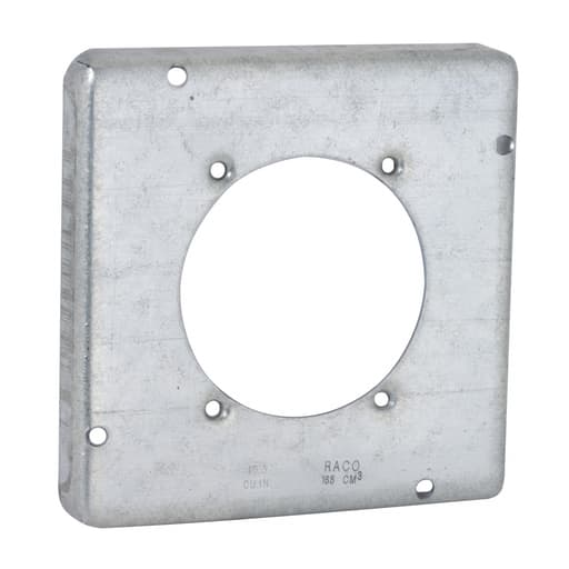 Raco Manufacturing - Raco 888 4-11/16" Square Work, Exposed Work, 30-60A Receptacle 2.625" Dia