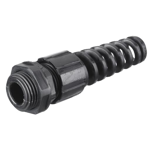 Hubbell Wiring Device - Hubbell HJ1012BPK25 1/4 Inch Threaded 0.2 to 0.27 Inch Black Nylon Miniature Cord Connector