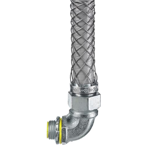 Hubbell Wiring Device - Hubbell / Kellems 074093541 Liquidtight System, 90 Degree, 3/8", Insulated with Mesh