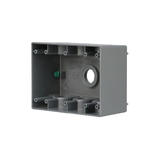 Raco Manufacturing - Bell 5390-0 3-Gang Weatherproof Deep Box, Seven 3/4 in. Threaded Outlets, Gray
