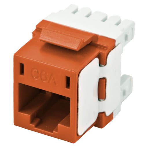 Hubbell Wiring Device - HWDK HJ6AOR JACK, HJ6A, CAT6A, UNI,