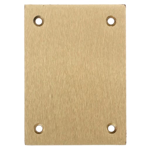 Hubbell Wiring Device - Hubbell S3813 4.15 x 2.99 Inch Brass Rectangular Blank Floor Box Cover