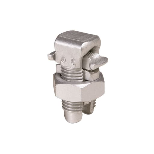 Burndy - Burndy KSA6 Aluminum Split Bolt, (Run,Tap):: Al-Al: 6 AWG (Str), 6 AWG (Str) , Al-Cu: 10 AWG (Str), 10 AWG (Sol) , Cu-Cu: 6 AWG (Str), 10 AWG (Sol), Tin Plated