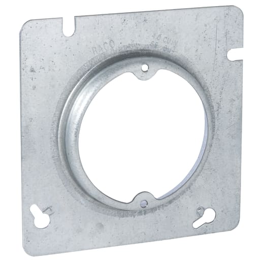 Raco Manufacturing - Raco 835 4-11/16" Square Cover, 5/8" Raised, Open, Ears 2-3/4" O.C