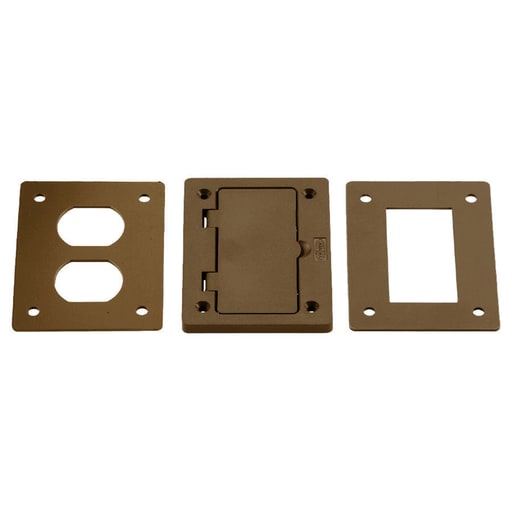 Hubbell Wiring Device - Hubbell PFBR826BRA PLATE, DUP/STYLE, FOR RECT PFB, BR