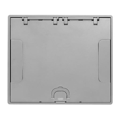 Hubbell Wiring Device - Hubbell 610GTCVRALU TILE CVR, 6/10G, FLUSH, ALUMINUM POWDER