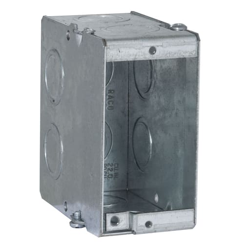Raco Manufacturing - Raco 689 Masonry Box, 1 Gang, Gangable, 3-1/2" Deep, 1/2" & 3/4" Knockouts