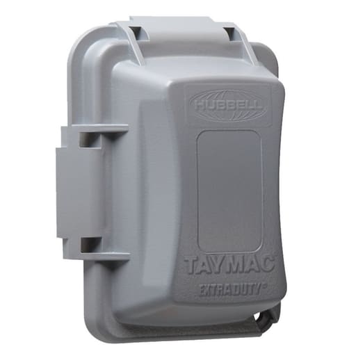 Raco Manufacturing - Taymac MM420G 1-Gang Weatherproof In-Use Cover, EXTRA DUTY, 16-in-1, 2-3/4 in. Deep, Gray