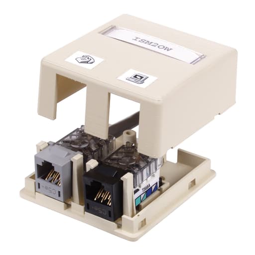 Hubbell Wiring Device - HPW HSB2OW HOUSING, SURFACE MOUNT,2