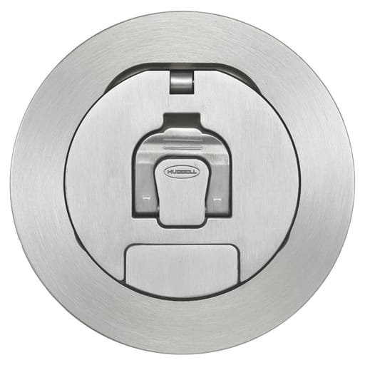 Hubbell Wiring Device - Hubbell CFBS1R4CVRALU 4" CFBS1R4 Series, Round Cover Assembly, Brushed Aluminum Finish
