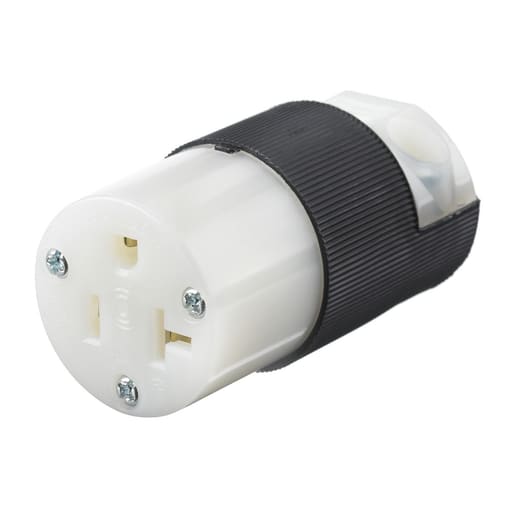 Hubbell Wiring Device - Hubbell HBL5369-C 20A 125V INSULGRIP Black Nylon Connector Body