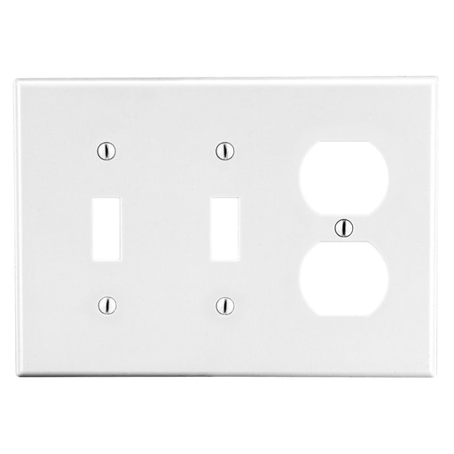 Hubbell Wiring Device - HWDK P28W WALLPLATE, 3-G, 2) TOG 1)