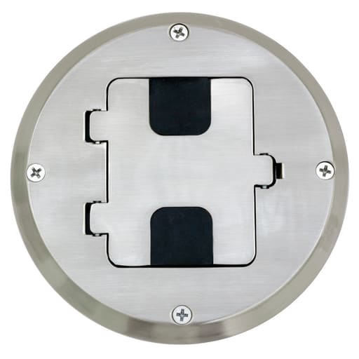 Hubbell Wiring Device - Hubbell RF515NIFLOOR BOX KIT, WOOD FLR TYPE, NICKEL