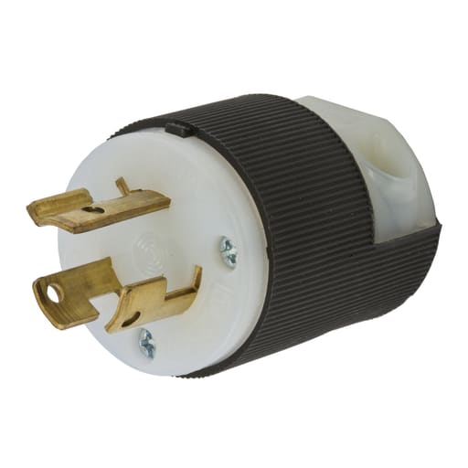 Hubbell Wiring Device - Hubbell HBL4570-C 15A 250V Twist-Lock INSULGRIP Black Nylon Plug, Straight