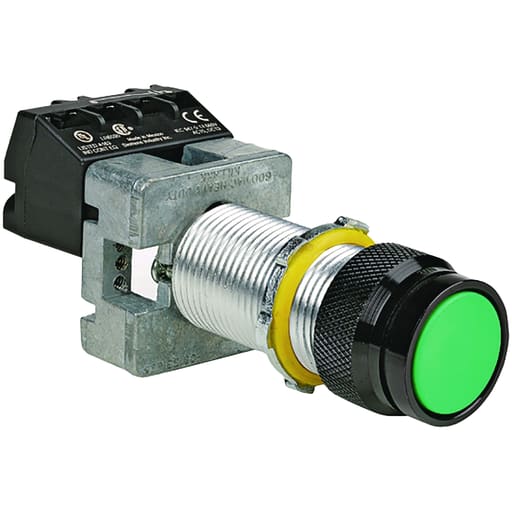 Killark - Killark GO1-GX1B N34 G Series - Aluminum Long Momentary Contact Single Push Button Operator -Green Button With "Start"/"Stop" Nameplate - 1NO Contact Rating