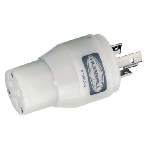 Hubbell Wiring Device - Hubbell HBL31CM29 Marine ADPT, NEMA L5-30P TO NEMA 5-15R