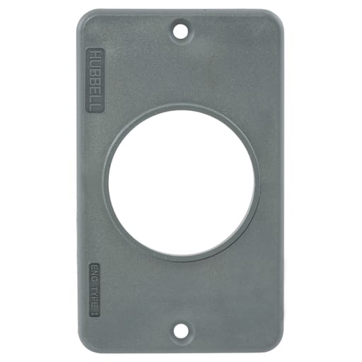 Hubbell Wiring Device - HCI HBL3055 COVERPLATE, POB, SING,