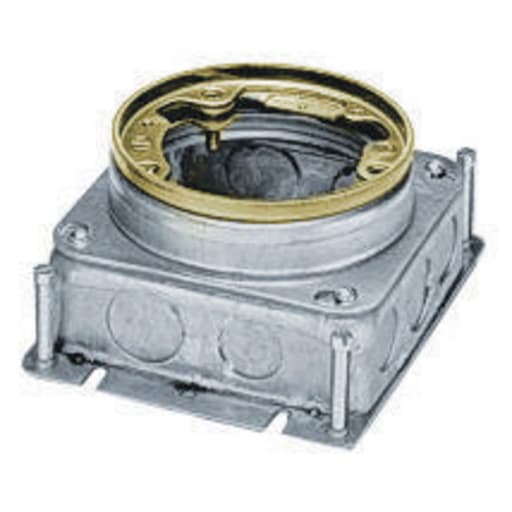 Hubbell Wiring Device - Hubbell B2529 37.3 In? Brass Stamped Steel Round Floor Box