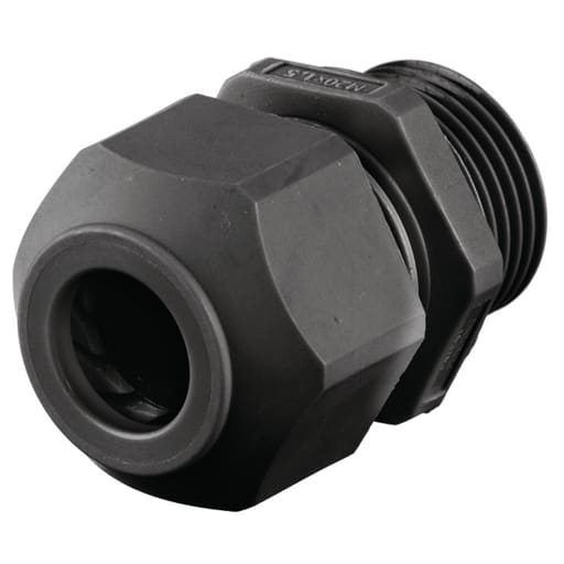 Hubbell Wiring Device - Hubbell SEC38BA Euro 0.18 to 0.31 Inch 3/8 Inch NPT Black Cord Connector