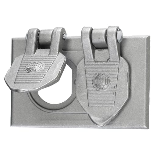Hubbell Wiring Device - Hubbell HBL5205WO 1-Gang Cast Aluminum Device Mount Weatherproof Lift Cover