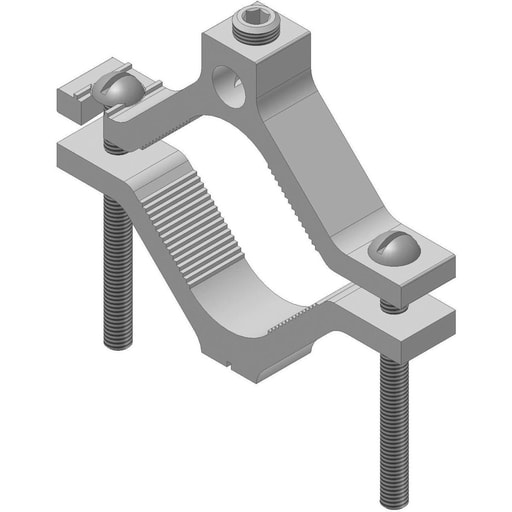 Burndy - Burndy GC15A Mechanical Grounding Connector, Cable to Water Pipe, 14 AWG - 1/0 AWG, 1/2" - 1" Pipe, Al/Cu Rated