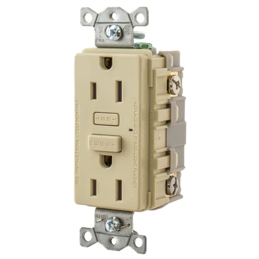 Hubbell Wiring Device - HWDK GF15I 15A HUBBELL PRO GFR IVOR