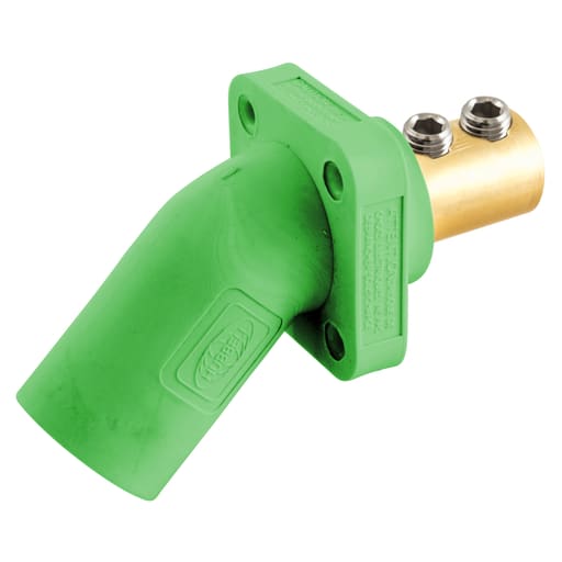 Hubbell Wiring Device - Hubbell HBLMRAGN Single Pole, 300/400A ANG INLET, SCRW, GN