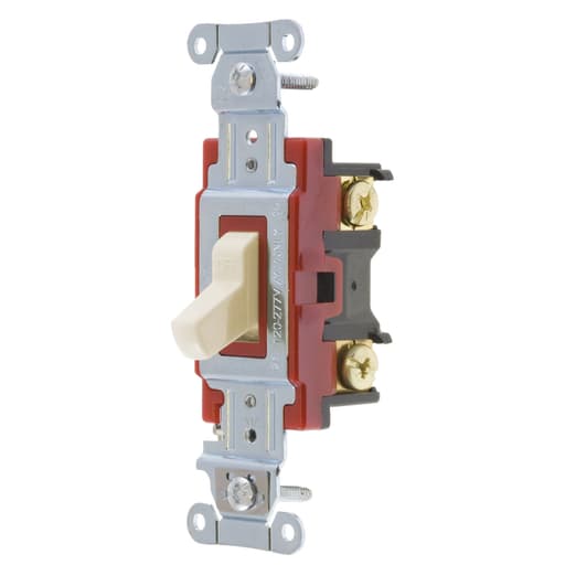 Hubbell Wiring Device - Hubbell 1222LA Hubbell-PRO Toggle Switch, Double Pole, 20A 120/277V, Light Almond