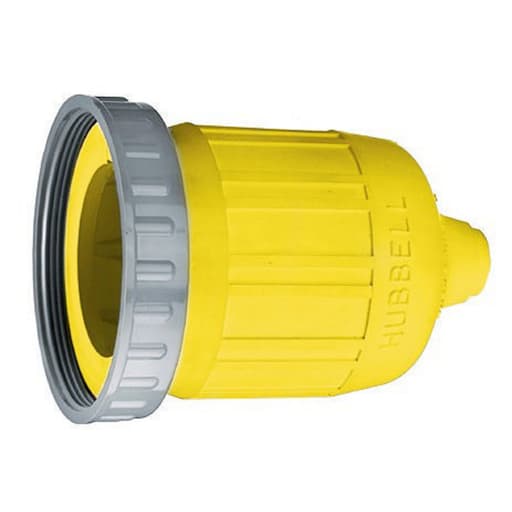 Hubbell Wiring Device - Hubbell HBL60CM33 Yellow Straight Blade Weatherproof Boot