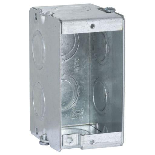 Raco Manufacturing - Raco 688 1-Gang Masonry Box, Gangable, 2-1/2" Deep, Eight TKO's