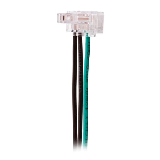 Hubbell Wiring Device - Hubbell SNAPSP2NA 6 Inch 12 AWG Stranded Lead Clear Polycarbonate Right Angle Terminal 1-Pole Pigtailed Terminal