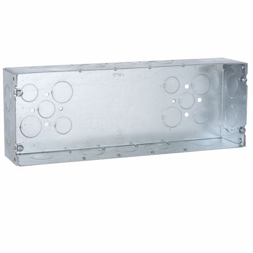 Raco Manufacturing - Raco 944 5-Gang Box, Welded, 2-1/2" Deep, Eight 3/4" & 1" Concentric KO's, Six 1/2" KO's, and Ten 3/4" KO's