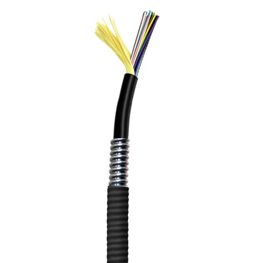 Hubbell Wiring Device - HPW HFCD19012PSBK CBL, FIBER,SM,12F