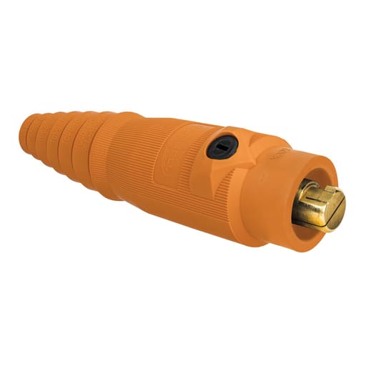 Hubbell Wiring Device - Hubbell HBL18400MO SING POL, SER 18, 400A Male PL, ORANGE