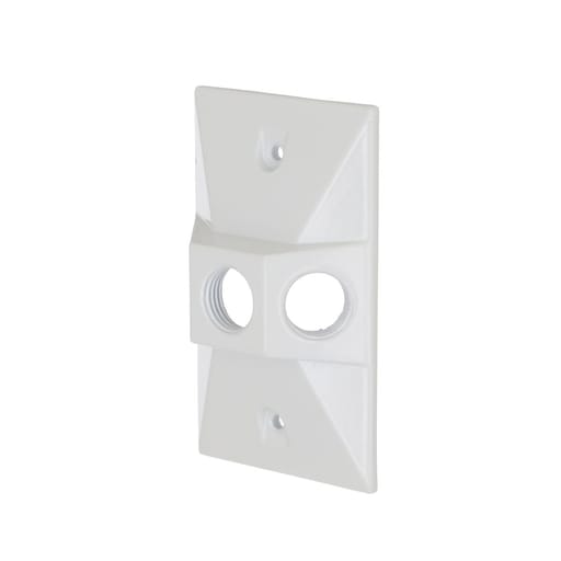 Raco Manufacturing - Bell 5189-1 1-Gang Weatherproof Cluster Cover, Three 1/2 in. Threaded Outlets, White