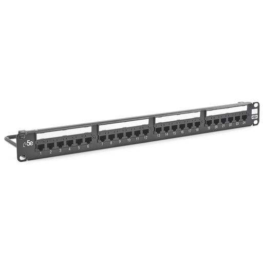 Hubbell Wiring Device - Hubbell Wiring Devices HP5E24 24-Port 1 Rack Unit Category 5E Patch Panel